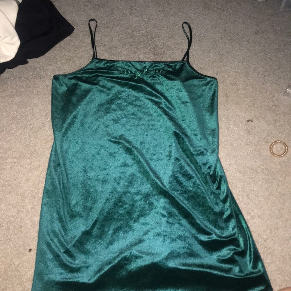 vintage velvet spaghetti strap dress